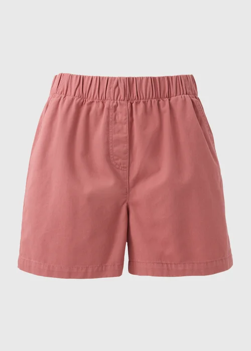 Pink Cotton Paper Bag Shorts - 8 Image 4