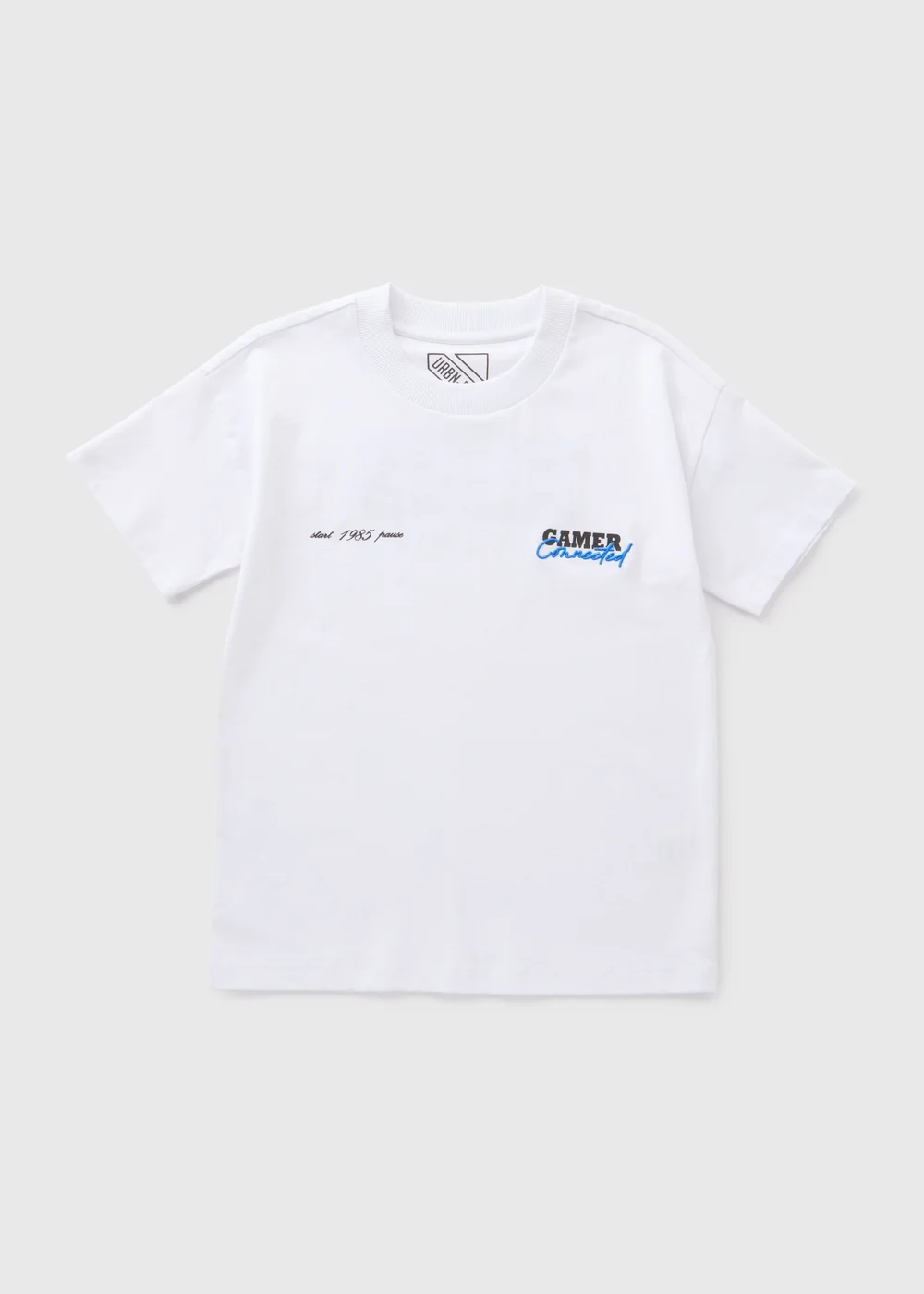 Boys White Gamer Oversized T-Shirt (7-15yrs) - 7 Yrs Image 1