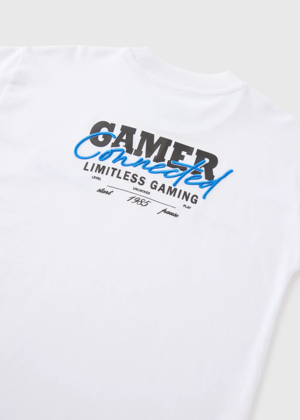 Boys White Gamer Oversized T-Shirt (7-15yrs) - 7 Yrs Image 2