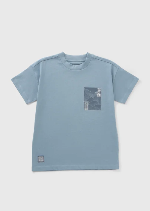 Boys Blue Compass T-Shirt (7-15yrs) - 7 Yrs Image 1