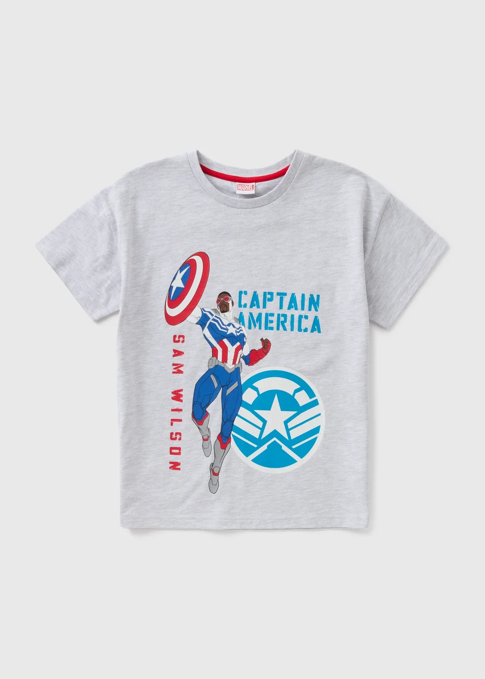 Marvel Boys Grey Captain America T-Shirt (3-13yrs) - 3 Yrs Image 1