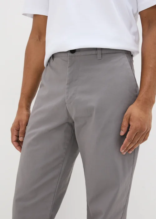 Grey Straight Fit Chinos - 30 Waist Regular Image 1