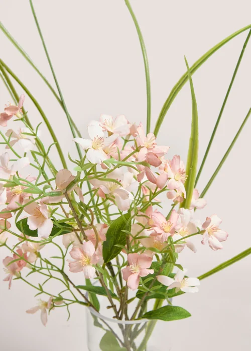 Pink Flower In Glass Vase Image 2