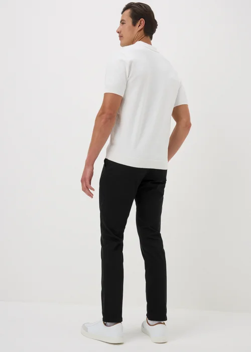 Black Slim Fit Chino Trousers - 32 Waist Regular Image 2