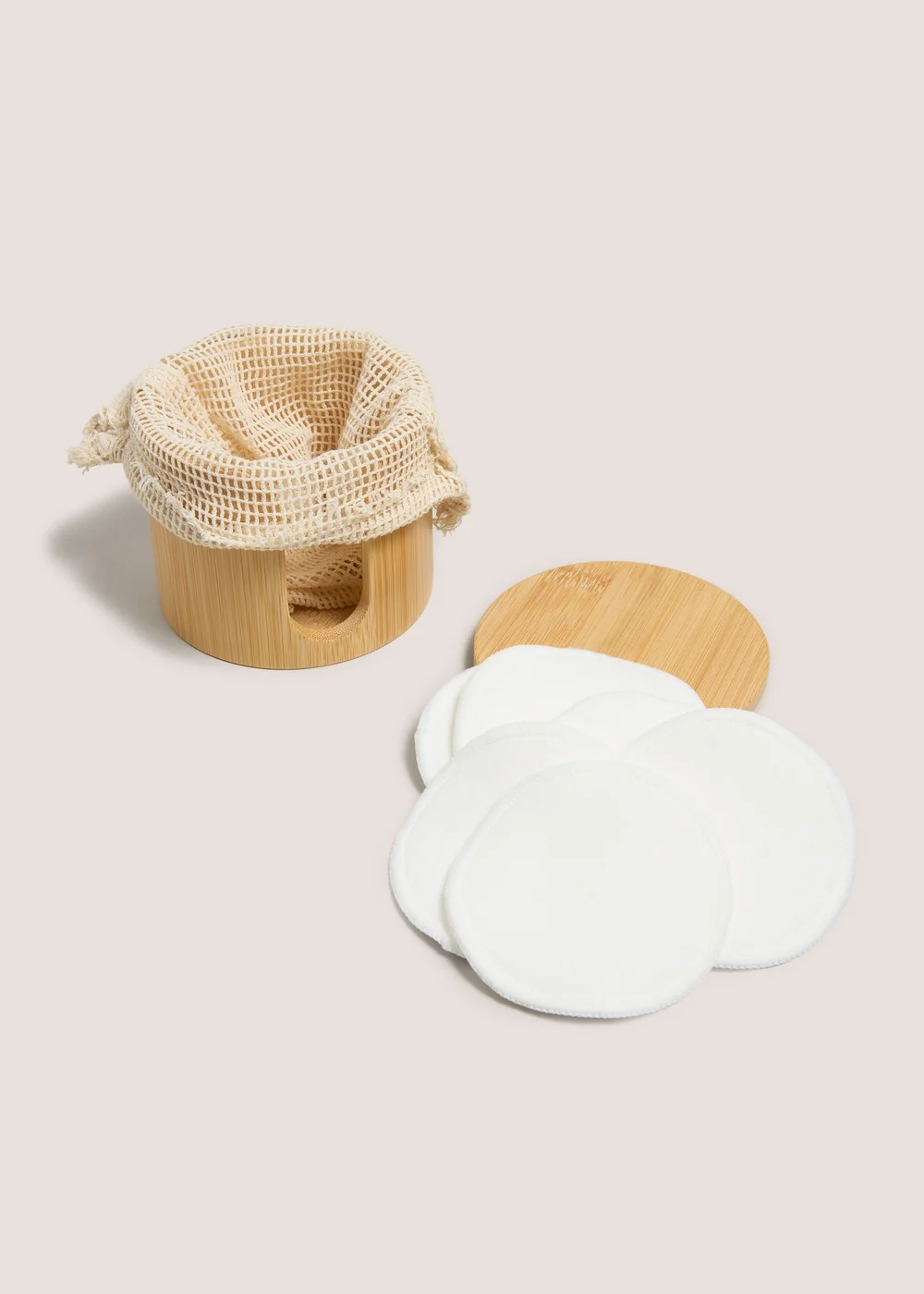 Bamboo Reusable Pad Container Image 1