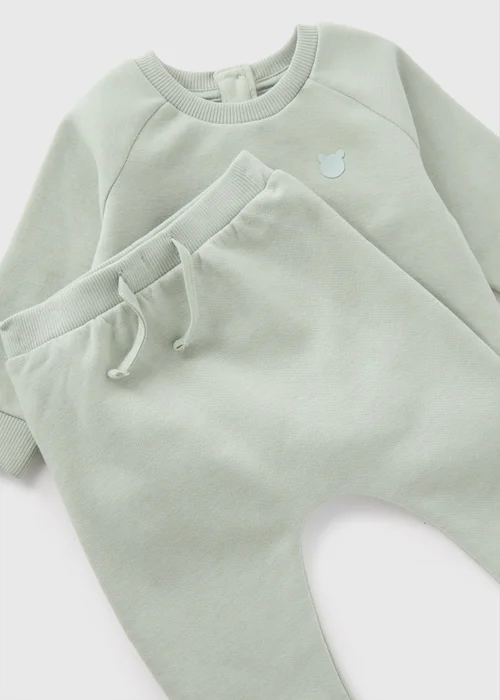 Baby Green Sweatshirt & Jogging Bottom Set (Newborn-23mths) - 0-3 months Image 2