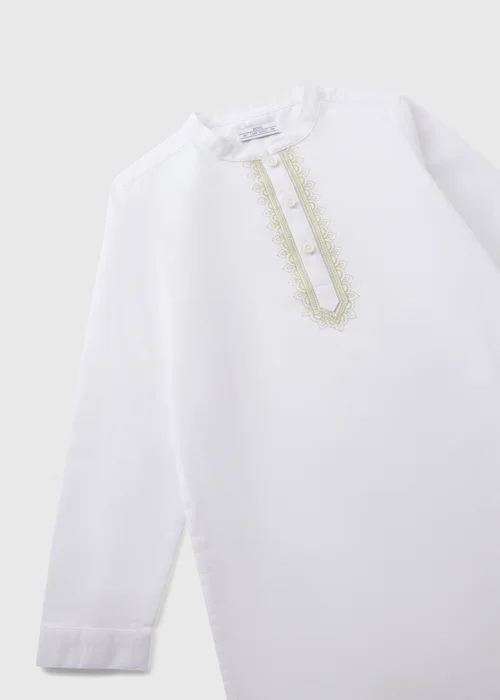Boys White Kurta Shirt (1-7yrs) - 1 to 1 half years Image 2