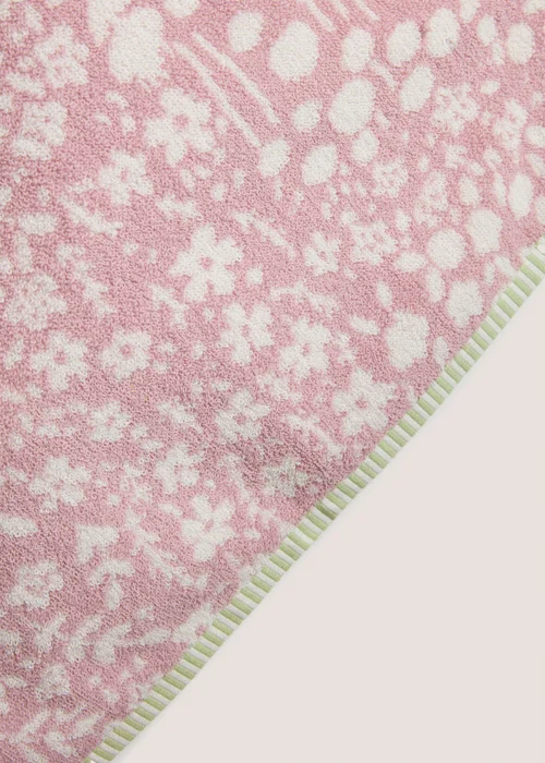 Pink Meadow Floral Towel - Hand Towel Image 2