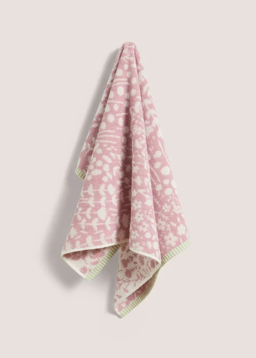 Pink Meadow Floral Towel - Hand Towel Image 1