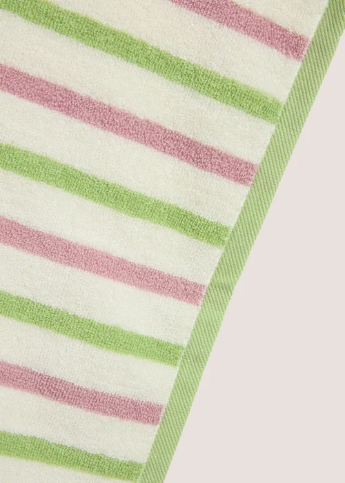 Green Meadow Stripe Towel - Hand Towel Image 2