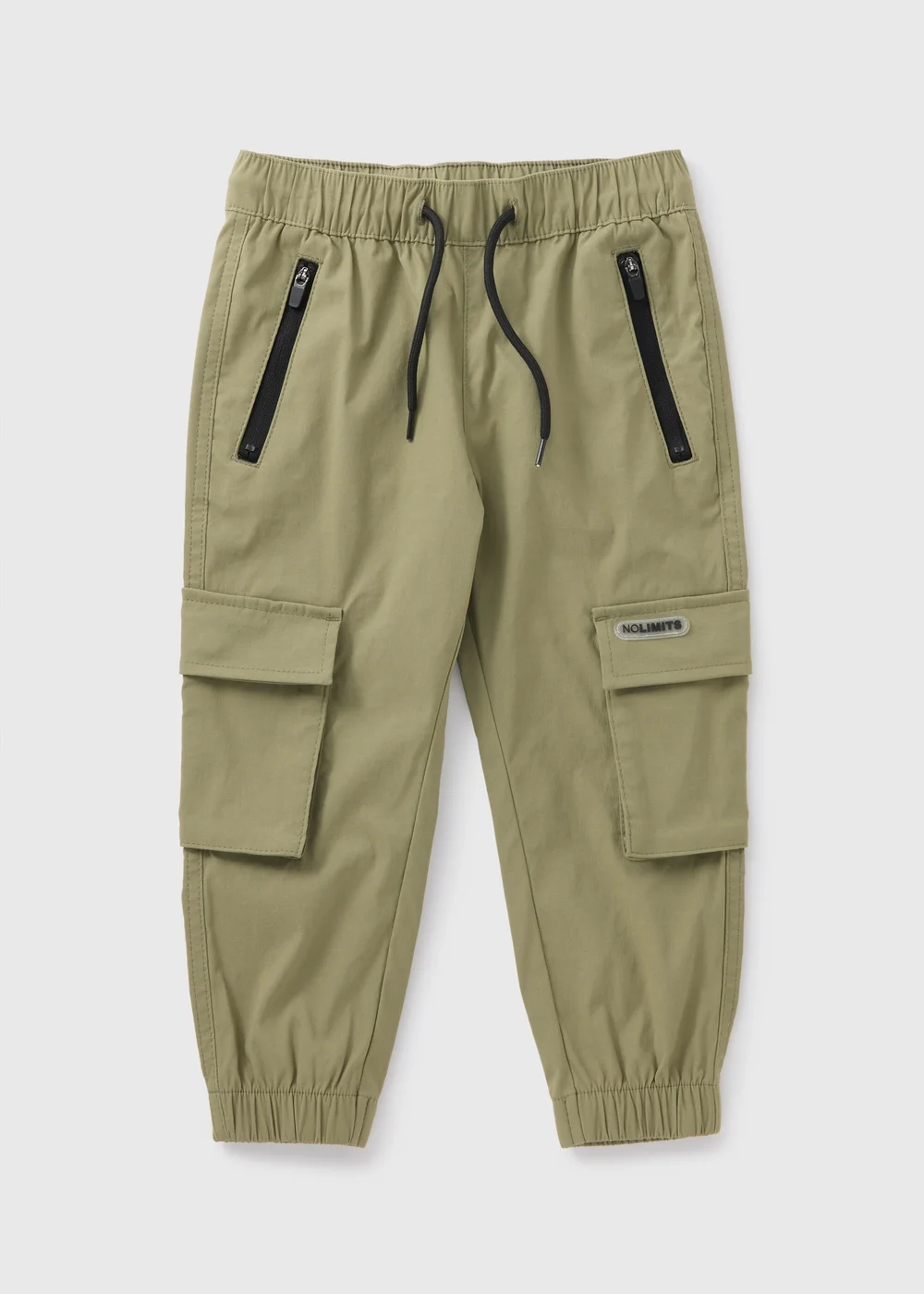 Boys Khaki Sporty Cargo Trousers (1-7yrs) - 1 half year to 2 Image 1