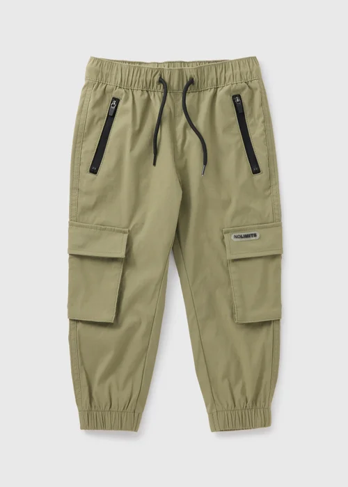 Boys Khaki Sporty Cargo Trousers (1-7yrs) - 1 half year to 2 Image 1