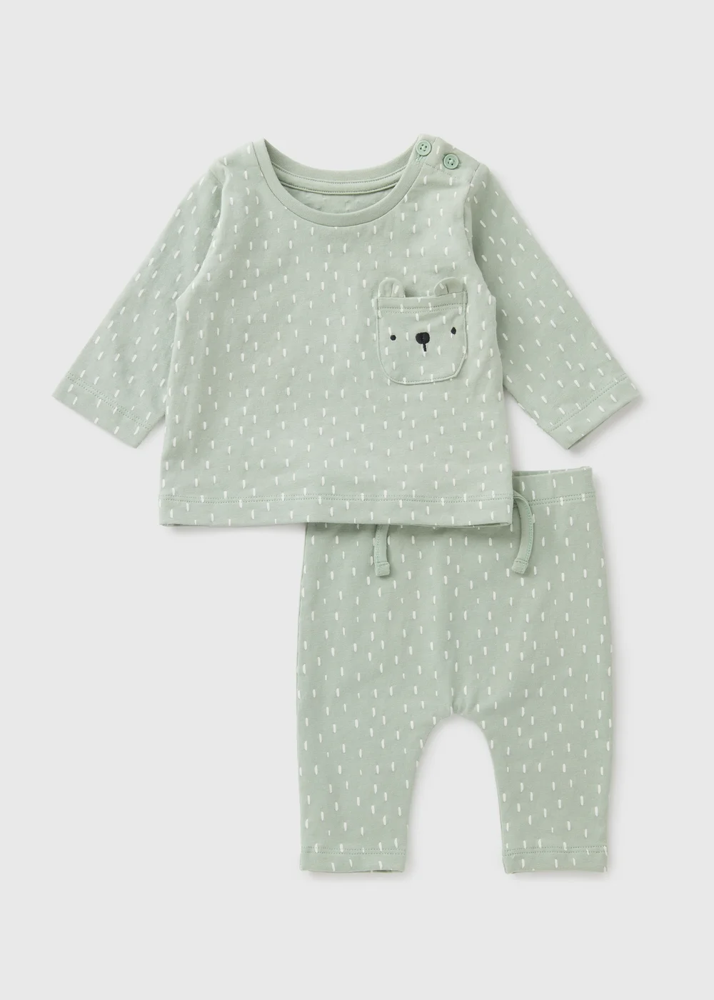 Baby Sage Top & Leggings Set (Newborn-18mths) - 0-3 months Image 1