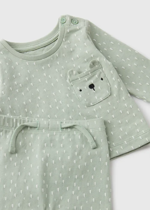 Baby Sage Top & Leggings Set (Newborn-18mths) - 0-3 months Image 2