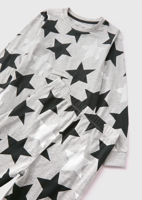 Boys Grey Easy Dress Star Pyjama Set (1-13yrs) - 1 half year to 2 Image 2