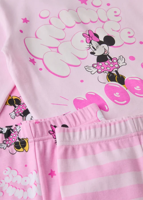 Disney Girls Pink Minnie Mouse Pyjama Sets (1-7yrs) - 1 half year to 2 Image 2