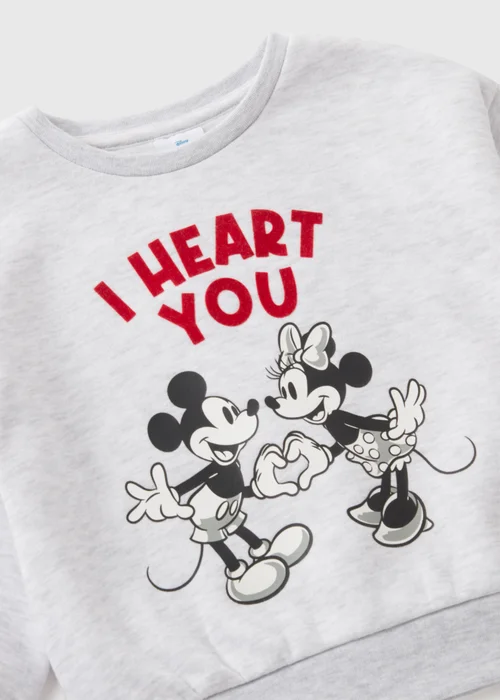 Disney Grey Minnie & Mickey Mouse Sweatshirt (1-7yrs) - 1-1.5 Yrs Image 2
