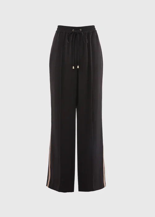 Et Vous Black Side Stripe Wide Leg Trousers - 8 Image 3