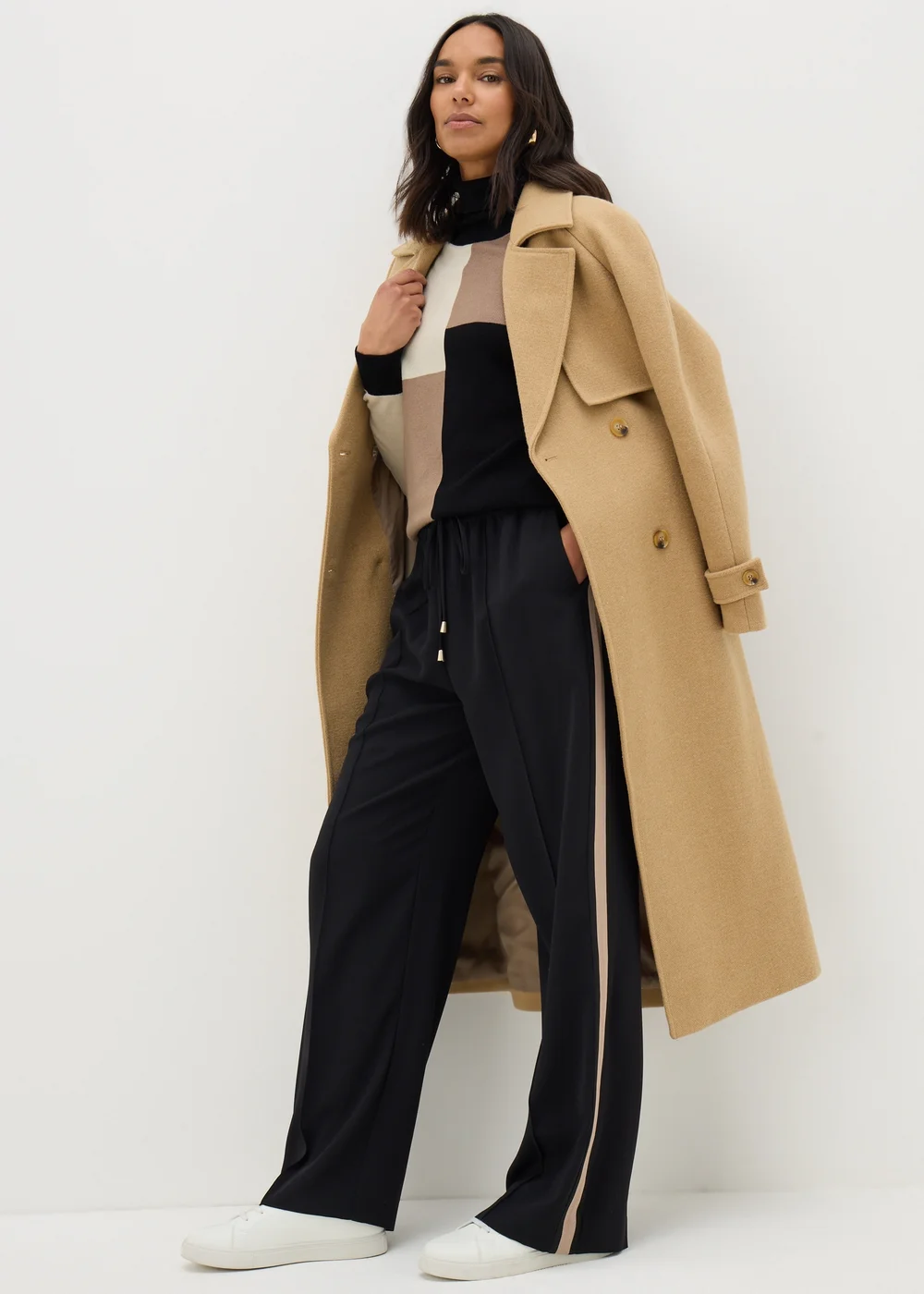 Et Vous Black Colour Block Roll Neck Jumper - 8 Image 3