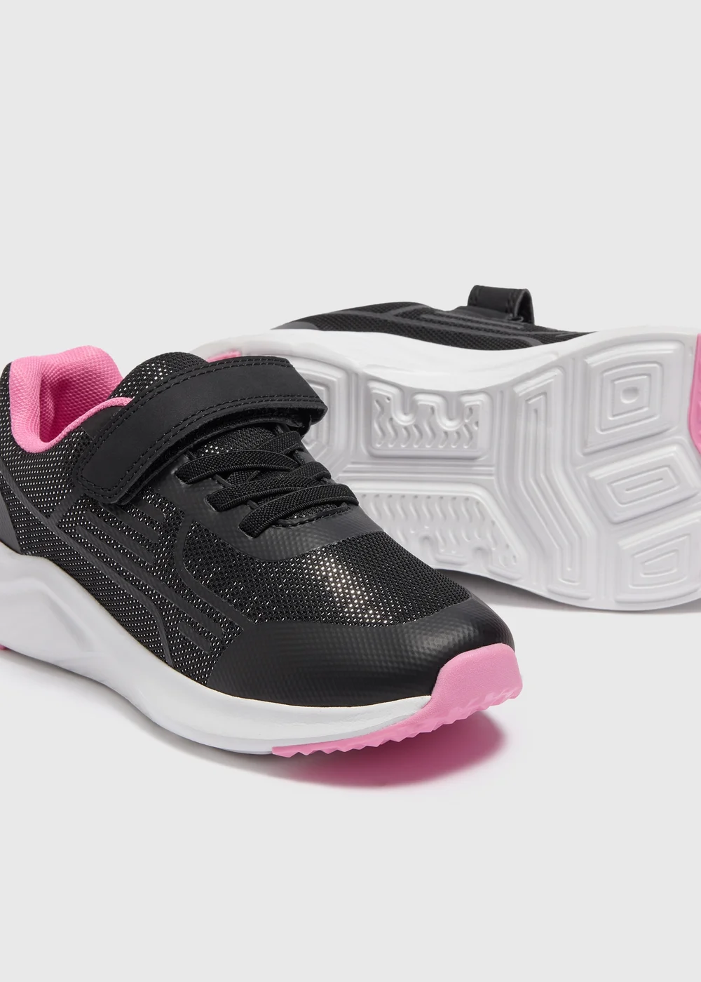 Girls Black Sparkle Trainers (Younger 10-Older 5) - Size 1 Image 2