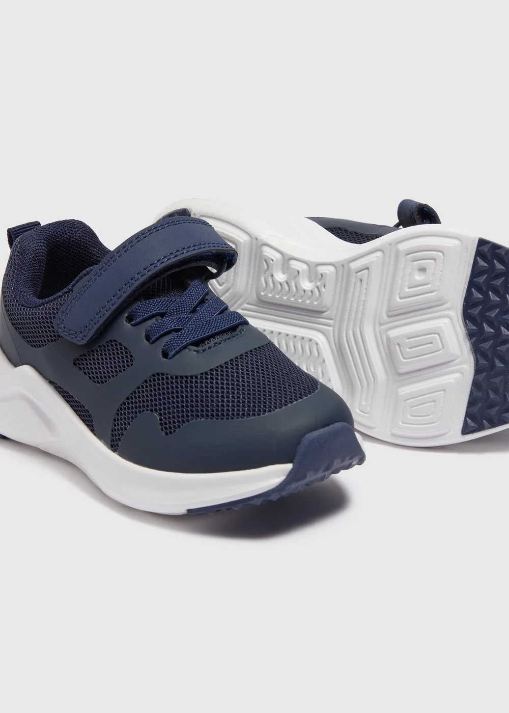 Boys Navy Trainers (Younger 4-12) - Size 4 Infants Image 2