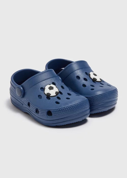 Boys Navy Football Clogs (Younger 4/5-Older 5/6) - Size 4 -5 infants Image 1