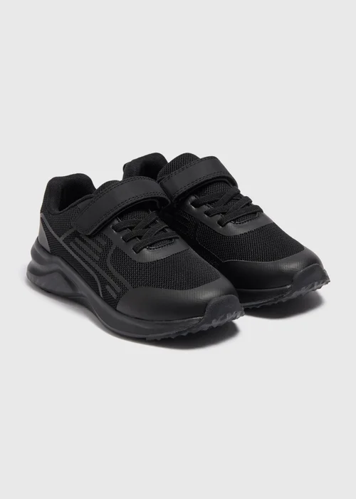 Boys Black Mesh Trainers (Younger 10-Older 5) - 1 Image 1