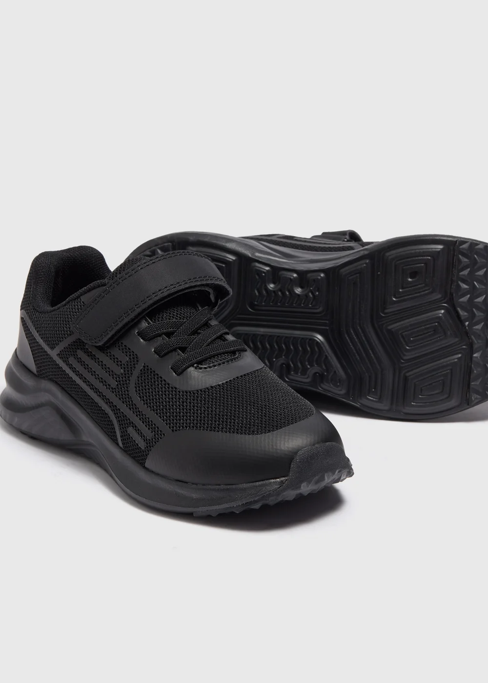 Boys Black Mesh Trainers (Younger 10-Older 5) - 1 Image 2