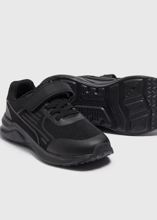 Boys Black Mesh Trainers (Younger 10-Older 5) - 1 Image 2