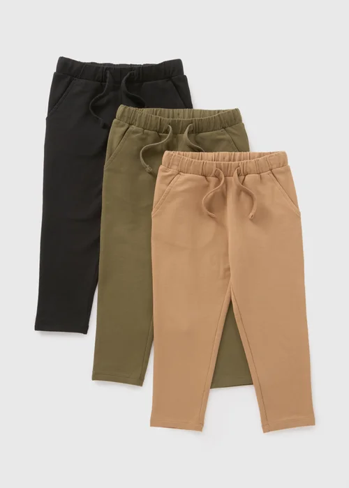 3 Pack Boys Multicolour Drawcord Leggings (1-7yrs) - 1 half year to 2 Image 1