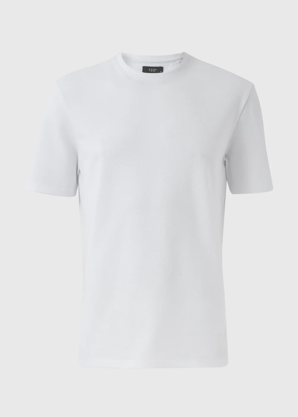 White Textured T-Shirt - S Image 4