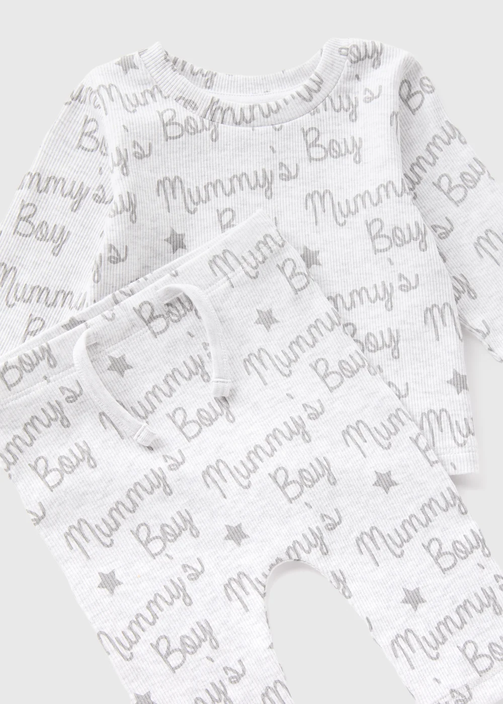 Baby Grey Mummy's Boy Top & Trousers Set (Newborn-23mths) - 0-3 months Image 2