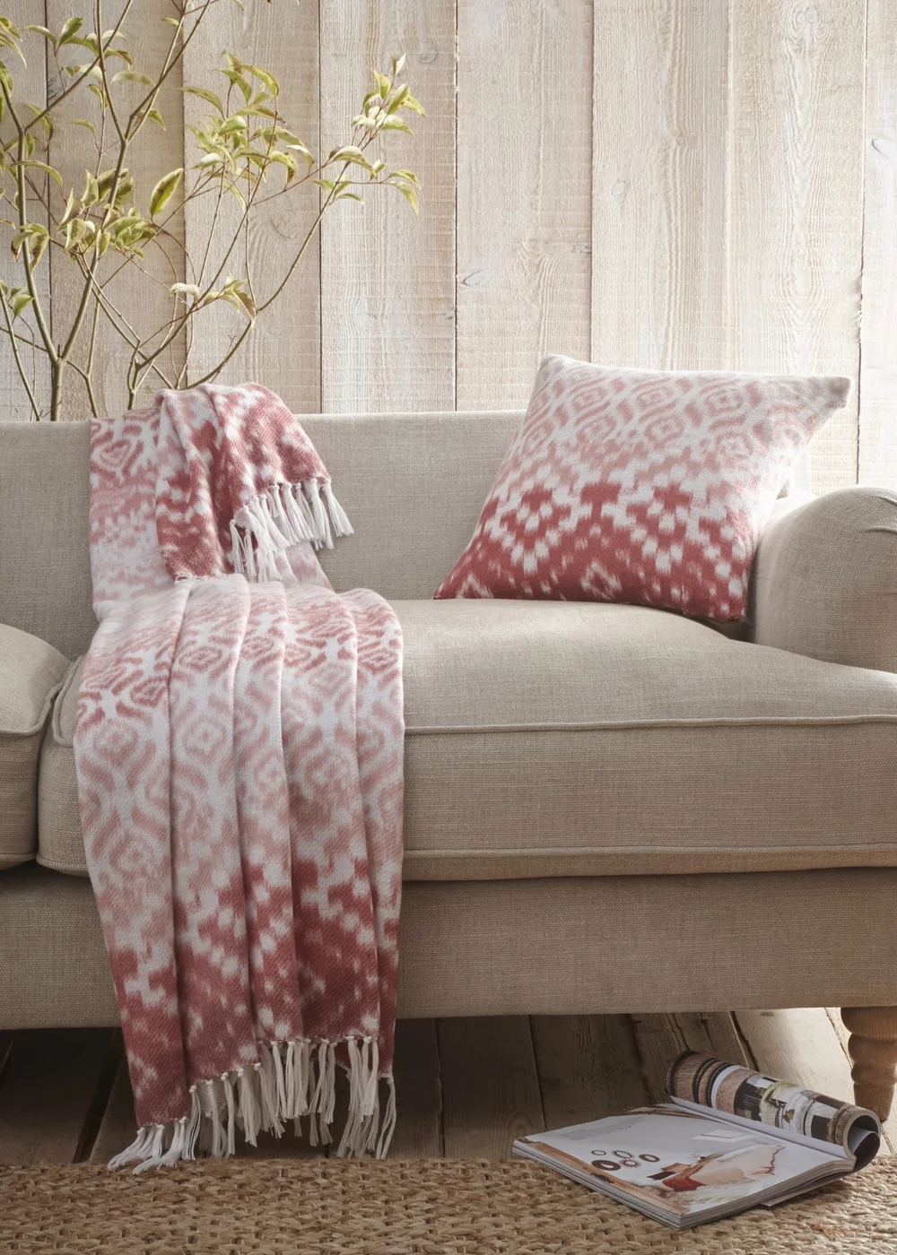 Appletree Hygge Sakari Terracotta Filled Cushion (43cm x 43cm) - 43W X 43D Image 3