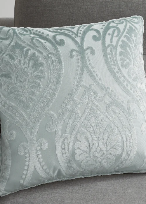 Curtina Chateau Jacquard Blue Filled Cushion (43cm x 43cm) - 43W X 43D Image 1