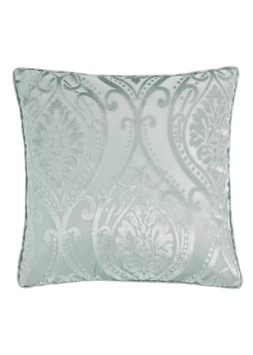 Curtina Chateau Jacquard Blue Filled Cushion (43cm x 43cm) - 43W X 43D Image 2