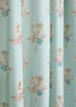 Dreams & Drapes Design Lorena Patchwork Blue Pencil Pleat Curtains With Tie-Backs - 66W X 72D (168x183cm) Image 3