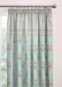 Dreams & Drapes Design Lorena Patchwork Blue Pencil Pleat Curtains With Tie-Backs - 66W X 72D (168x183cm) Image 2