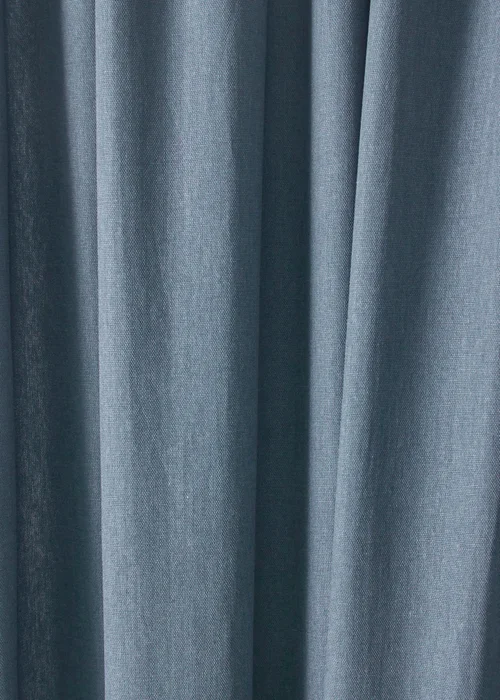 Fusion Dijon Blackout / Thermal Insulated Blue Pencil Pleat Curtains - 46W X 54D (116x137cm) Image 4