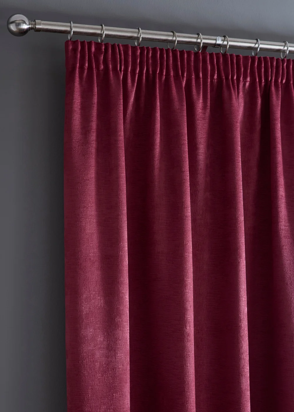 Fusion Galaxy Dim out Woven Purple Pencil Pleat Curtains - 46W X 54D (116x137cm) Image 2