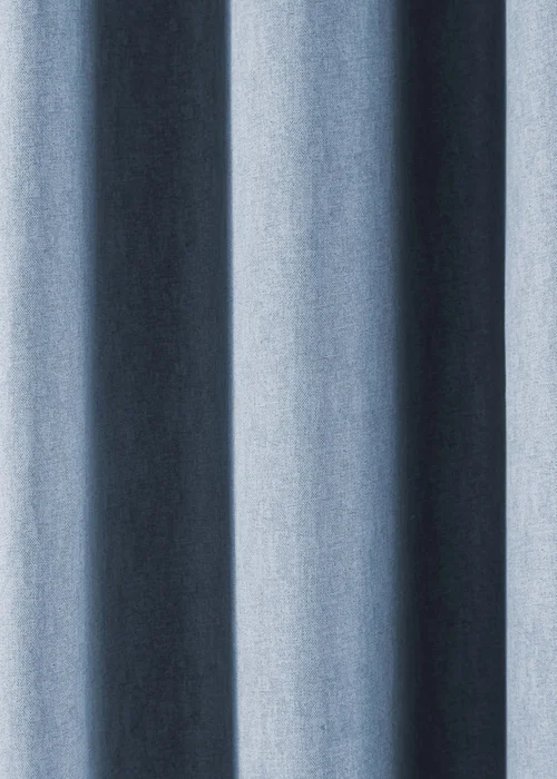 Fusion Sorbonne Light Blue Eyelet Curtains - 46W X 54D (116x137cm) Image 3