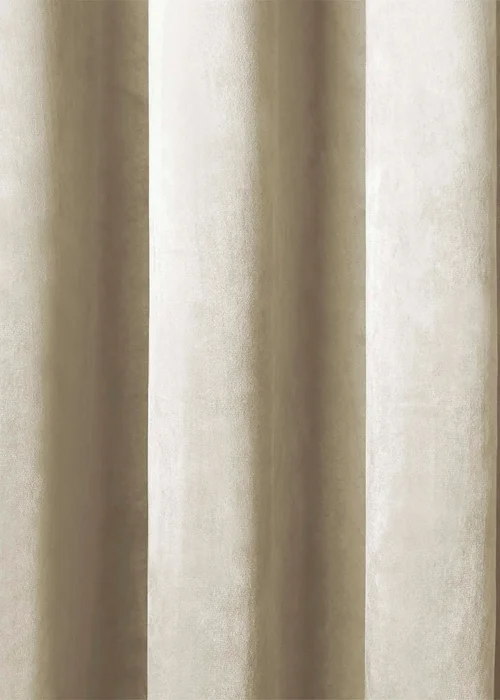 Laurence Llewelyn-Bowen Montrose Velvet Blackout Ivory Eyelet Curtains - 46W X 54D (116x137cm) Image 3