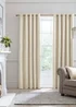 Laurence Llewelyn-Bowen Montrose Velvet Blackout Ivory Eyelet Curtains - 46W X 54D (116x137cm) Image 1