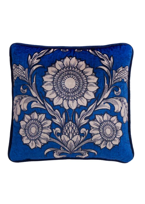 Laurence Llewelyn-Bowen Romilly Blue Filled Cushion (43cm x 43cm) - 43W X 43D Image 2