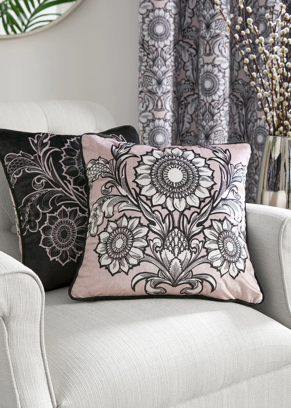 Laurence Llewelyn-Bowen Romilly Natural Filled Cushion (43cm x 43cm) - 43W X 43D Image 4