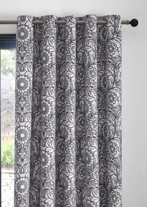 Laurence Llewelyn-Bowen Romilly Blackout Natural Eyelet Curtains - 46W X 54D (116x137cm) Image 2