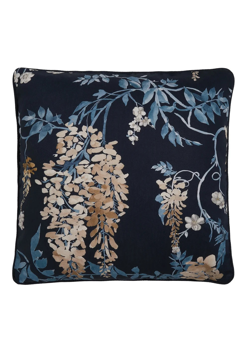 Dreams & Drapes Curtains Wisteria Navy Filled Cushion (43cm x 43cm) - 43W X 43D Image 1