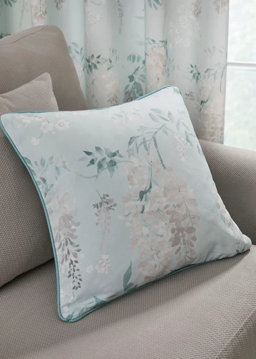 Dreams & Drapes Curtains Wisteria Blue Filled Cushion (43cm x 43cm) - 43W X 43D Image 2