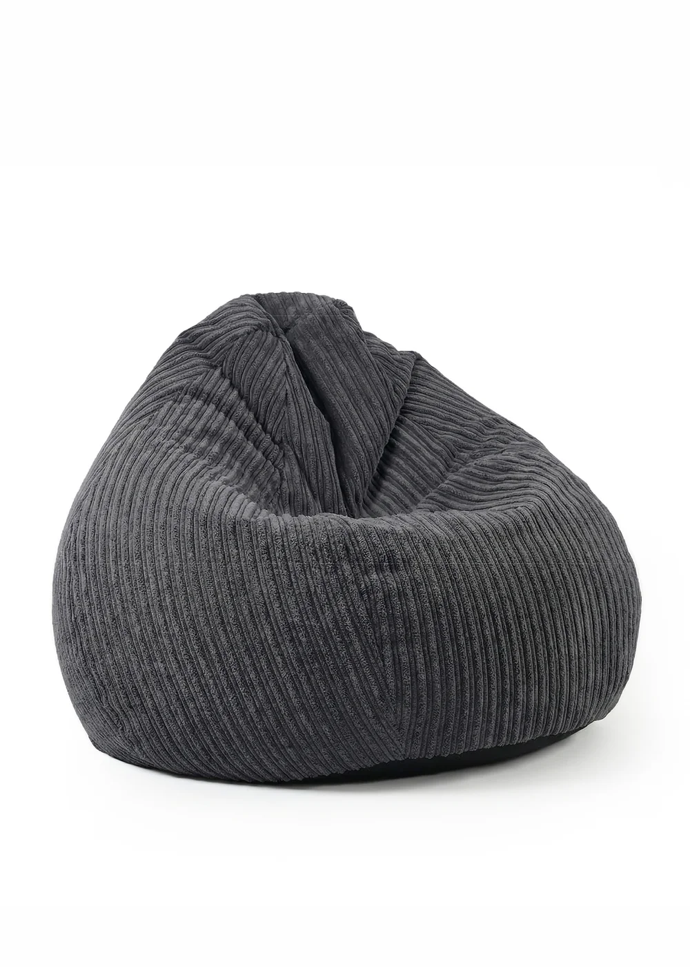 rucomfy Jumbo Cord Slouchbag Grey Beanbag - One Size Image 4