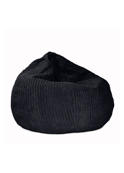 rucomfy Jumbo Cord Slouchbag Black Beanbag - One Size Image 2