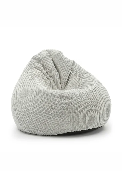 rucomfy Jumbo Cord Slouchbag Platinum Beanbag - One Size Image 4